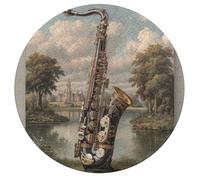 Saxophone 195 Piece Round Puzzle Musical Instrument Music Animal Shape Premium Relaxing Puzzle for Adults & Kids Creative Challenge Home Decor Gift Educational 195 PCS