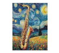 Saxophone 500-piece Jigsaw Puzzle Bundle Musical Instrument Music Family Puzzle Lovers Brain Training Mindful Activity Spring Creativity & Gift Giving 500 PCS