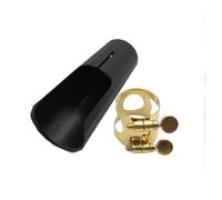 Saxophone Accessory Alto/Tenor/high-pitched Saxophone Mouthpiece Metal Clip Plastic Cap Set Saxophone Instrument Parts (Color : Gold, Size : High)