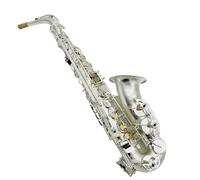 saxophone Alto Eb Saxophone Sliver Plated Professional Level Performance With Case Mouthpiece (Color : Dark Grey)