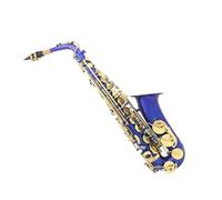 saxophone Alto Saxophone Eb E Flat Brass Lacquered Gold Blue Sax With Case Woodwind Musical Instrument Accessories