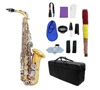 Saxophone Alto Saxophone Glossy Brass Body Engraved Eb E-Flat Wind Instrument With Case And Belt
