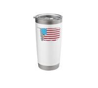 Saxophone American Flag Stainless Steel Insulated Tumbler