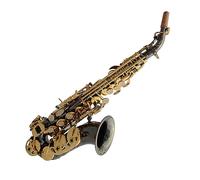 Saxophone B-flat Tune Beginner Small Bend High-pitched Saxophone Black Nickel Glossy Sax With Accessories