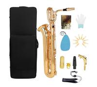 saxophone Baritone Saxophone E flat brass body professional performance instrument(Gold)
