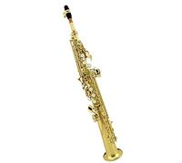Saxophone Bb Tone Straight Pipe High-pitched Saxophone Brass Body Lacquered Gold B Flat Saxophone With Case And Accessories