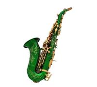 Saxophone Beautiful Green Bent Soprano Saxophone Woodwind Instrument