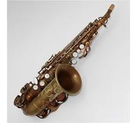 Saxophone Beginner Kit for Adults, Saxophone Musical Instrument Antique Copper Surface Brass Body Curved Bb Tone High-pitched Saxophone With Case And Accessories