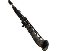 Saxophone Beginner Kit for Adults, Saxophone Musical Instrument B-flat Professional High-pitched Matte Brass Black Nickel-plated Split Curved Mouth Saxophone Instrument