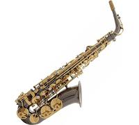 Saxophone Beginner Kit for Adults, Saxophone Musical Instrument Hand-carved Glossy Black Nickel Brass Body Gold-key Sax Alto E-flat Sax Wind Instrument