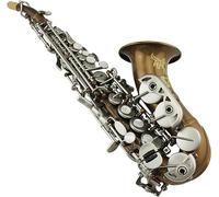 Saxophone Beginner Kit for Adults, Saxophone Musical Instrument Hand Engravings Antique Nickel Body Nickel Plated Key Curved High-pitched Saxophone Instrument