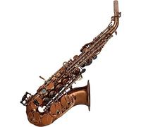Saxophone Beginner Kit for Adults, Saxophone Musical Instrument Small Bent Pipe B Flat High-pitched Saxophone Wind Instrument Brass Body Antique Copper Surface Sax