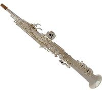 Saxophone Beginner Kit for Adults, Saxophone Musical Instrument Straight High-pitched Saxophone One-piece Brass Body Silver-plated B-flat Sax Instrument