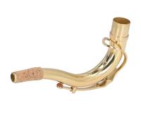 Saxophone Bend Neck Brass Gold Color High Resonance Tenor Sax Replacement for Professional Musicians Students 27.5mm Caliber