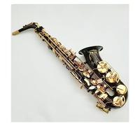 Saxophone Black Gold Alto Saxophone E Flat Carved Pattern Jazz Instrument French Alto Sax