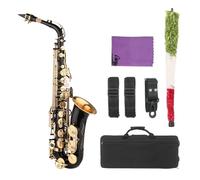 Saxophone Black Paint E-flat Brass Eb Alto Saxophone Alto With Saxophone Mouthpiece Wind Instrument Musical Instruments