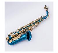 Saxophone Blue-green Brass Saxophone Eb Flat Alto Gold Lacquer Keys Sax With Case Mouthpiece