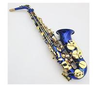 Saxophone Blue Professional Alto Saxophone E-flat Sax Instrument Gold Key Alto Sax Advanced Pattern