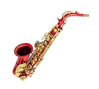 Saxophone Brass Alto Eb Red Lacquered Surface Gold Keys Saxophone Instrument With Full Set Of Accessories