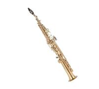 Saxophone Brass Straight Soprano Saxophone B flat Woodwind Instrument Natural Carving Pattern With Piano Bag and Accessories