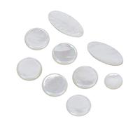 Saxophone Button Set, White Shell Key Buttons, 9Pcs - Comfortable Smooth Surface, Durable Shell Inlay, For Alto Tenor Soprano Saxophone