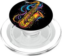 Saxophone Cartoon Look Reed Instrument PopSockets PopGrip for MagSafe