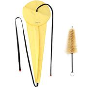 Saxophone Cleaning Cloth Kit, for Alto Tenor Soprano Sax and Other Wind & Woodwind Instruments, Including 1 * Cleaning Cloth and 1 * Mouthpiece Brush