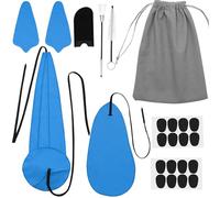 Saxophone Cleaning Kit with Storage Bag, Clarinet Cleaning Kit with Maintenance Kit Including 2 Microfiber Cleaning Swabs,16 Mouthpiece Cushions,Mouthpiece Brush, Dust Brush,Thumb Cushion&Pad Dryers