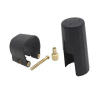 Saxophone Clip Bakelite Mouthpiece Leather With Cap Metal Buckle Clamp Woodwind Instrument Accessories