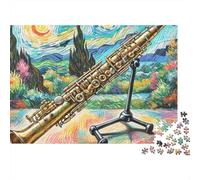 Saxophone Colorful Landscape 1000 Piece Jigsaw Puzzle Jigsaw Puzzle for Adults Relaxing Gift Home Decor 70x50cm/1000pcs