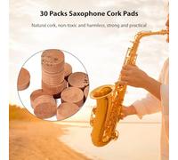 Saxophone Cork Pads Noise Reduction Replacement Parts for Trumpet Cornet Trombone Saxophone Baritone Tuba Water Key 30 Packs 8mm 9mm 10mm
