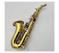 Saxophone Curved Saxophone B Flat Brass Gold Lacquer Professional Sax Wind With Canvas Case Accessories