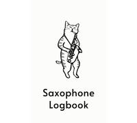 Saxophone Diary/logbook/journal for music practice with musical staff