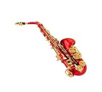 saxophone Eb Alto Saxophone Unique Matte Black Red Blue Purple Plated Carved Surface E Flat Instrument(Red)
