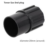 Saxophone End Plug Stopper Protection Cap for Alto, Tenor, and Soprano Saxophones, Black Plastic, 1-Pack