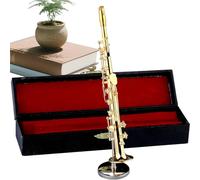 Saxophone Figurine | Miniature Saxophone Model - Musical Instrument Brass Sax Collectible for Adults Kids Display Doll House Accessories Home Decoration Christmas
