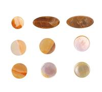 Saxophone Finger Pads, 9PCS Multiple Sizes Key Buttons for Repair and Practice, Saxophone Accessories Musical Instrument Parts for Beginners Enthusiasts Musicians (C355 Yellow)
