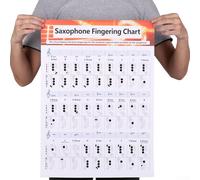 Saxophone Fingering Chart for Beginners with Chord Diagrams and Exercise Guide, Compatible with Alto Tenor Sax, 21x28cm Coated Paper Prac(L)