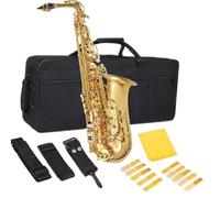 saxophone France Professional Alto Saxophone Antique E-flat Brass Saxophone Instrument Jazz Instrument For Beginners (Color : Gold)