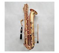 Saxophone Golden Professional Baritone Saxophone Flat E-tune Upgrade Double-rib Deep Engraving Pattern Sax Instrument