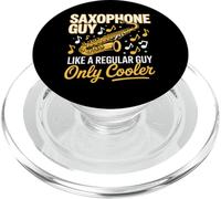 Saxophone Guy Like A Regular Guy Only Cooler Jazz Night PopSockets PopGrip for MagSafe
