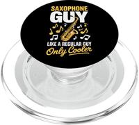 Saxophone Guy Like A Regular Guy Only Cooler Musician PopSockets PopGrip for MagSafe