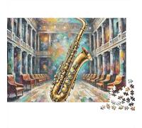 Saxophone Hall 1000 Piece Jigsaw Puzzle Paper Jigsaw Puzzle for Adults Colorful Art Relax Gift 70x50cm/1000pcs