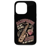 Saxophone In My Veins Jesus In My Heart Worship Case for iPhone 13 Pro