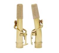 Saxophone Instrument Accessories 2 Pcs Saxophone Neck Straight And Curved Neck Kit Sax Instruments Accessories Easy Use (Color : Gold)