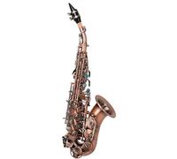 Saxophone instrument Bb Soprano Saxophone B Flat Sax Red/Cyan Antique Imitate Classical Carve Pattern Saxophone With Box Brush Strap(B)
