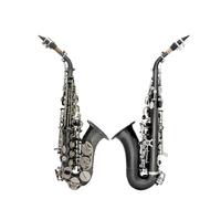 Saxophone instrument Bb Soprano Saxophone Black Nickel Plated B Flat Set With Case Saxophone Accessories Professional Beginner Instrument(B)