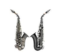 Saxophone instrument Bb Soprano Saxophone Black Nickel Plated B Flat Set With Case Saxophone Accessories Professional Woodwind Instrument(B)