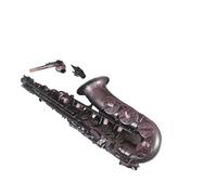 saxophone Japan Eb Alto Saxophone Unique Matte Black Nickel Plated Carved Surface E Flat Instrument Sax With Case (Color : Ordinary bag)
