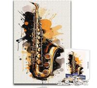 Saxophone Jazz 1000 Piece Jigsaws for Teenagers Logical Thinking Development Game Great Gift for Meaningful Moments Size 38x52cm
